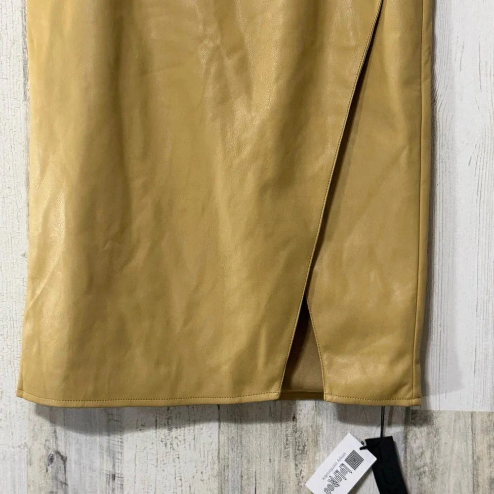 LuLaRoe Tan Soft Faux Leather Pencil Skirt